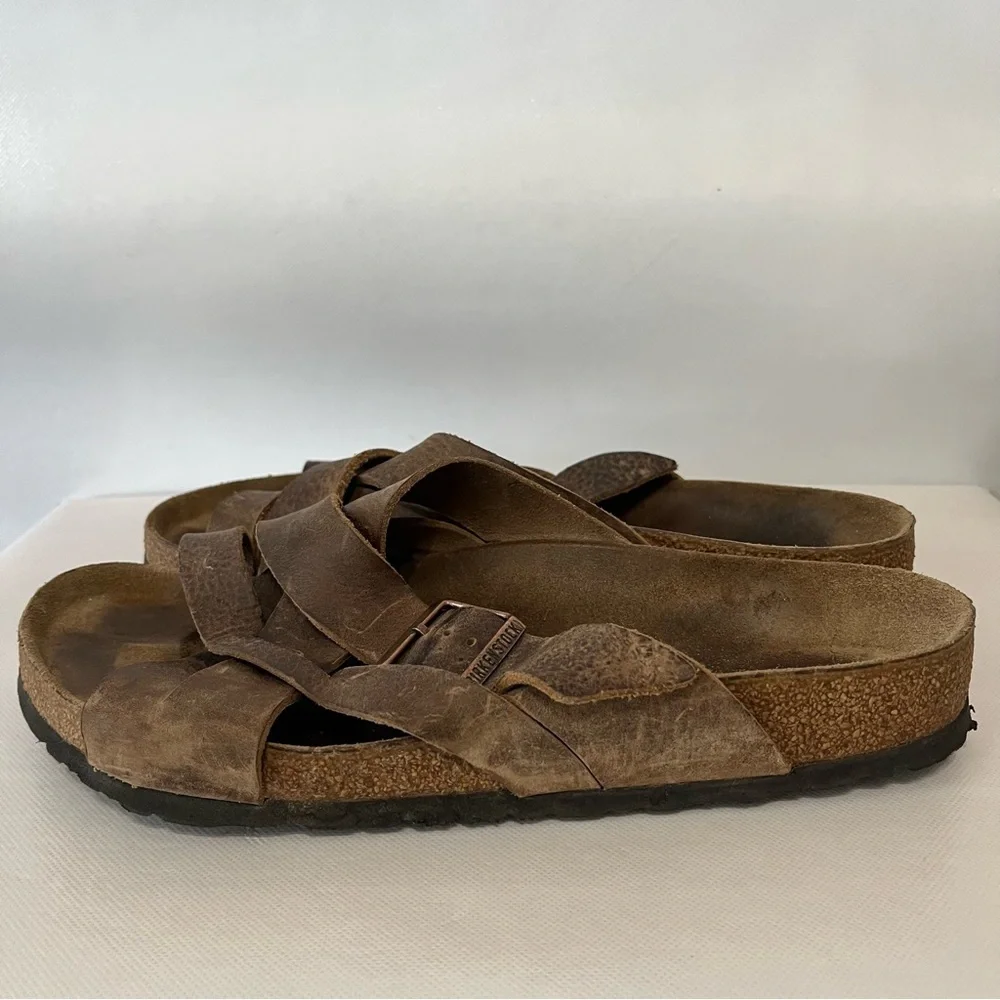 Birkenstock Lugano Brown Leather Sandals